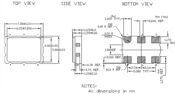 8N4SV75 7050 VCXO LVDS