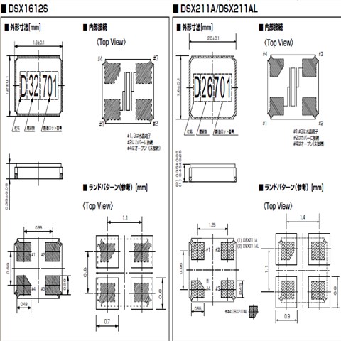 KDS晶振,DSX211A/DSX211AL晶振,無源貼片晶振