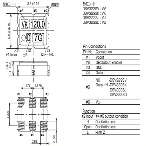 KDS晶振,DSV323SV晶振,VCXO晶振