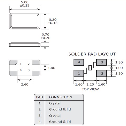 Golledge晶振,GRX-530晶振,貼片晶振