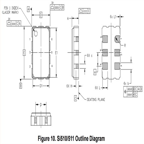 6G轉換機晶振 511ABA200M000BAG Silicon振蕩器 Si511低抖動差分晶振