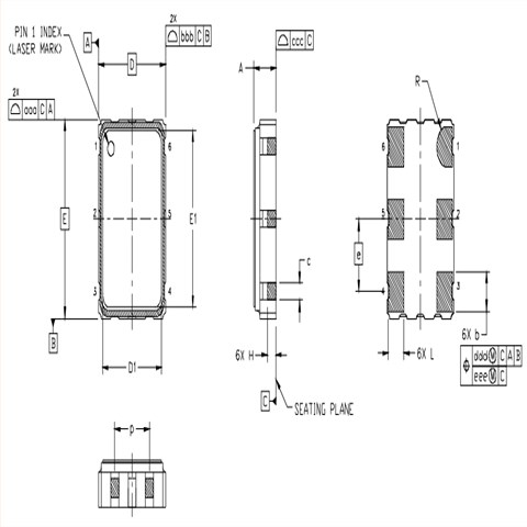 SkyworksOscillator/550AJ40M0000DGR/6G以太網晶振/Si550壓控晶振