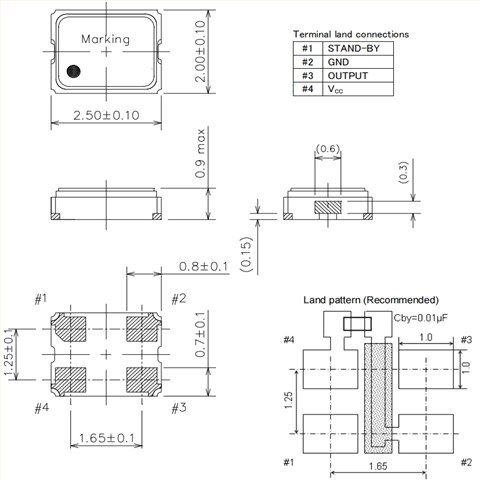NZ2520SF-33MHZ-NSA3468C,NDK便攜式設備晶振,NZ2520SF時鐘振蕩器