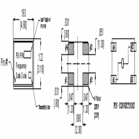 5032mm四腳石英晶體,PDI物聯網晶振,C5高質量晶振
