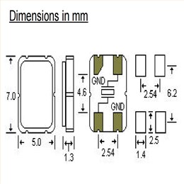 AAS24M000000DHJ18H,24MHZ,AA系列晶振,STD無源晶振,7050mm