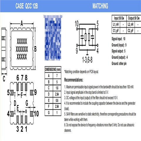 A152-303.5M1,7050mm,安克SAW濾波器,303.5MHZ,A152系列諧振器
