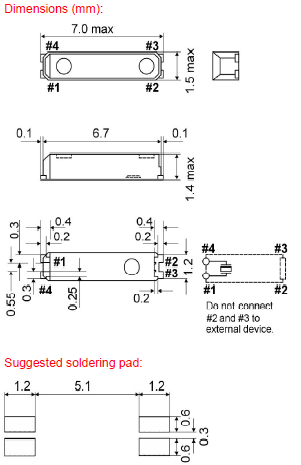 KX&ndash;327L晶振,7015封裝音叉晶體,無源SMD水晶振子