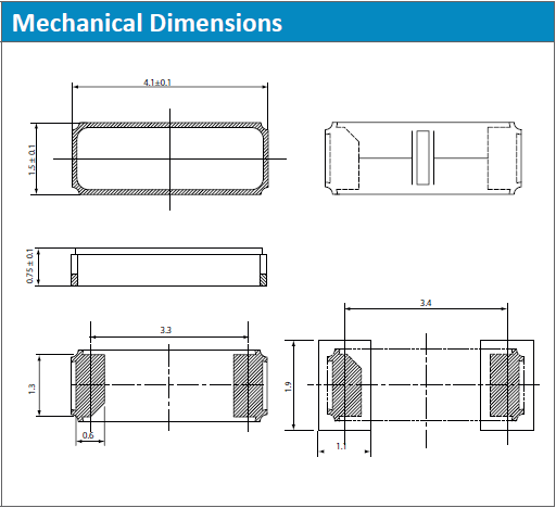 QTTC4晶振,歐美進口石英晶體,4115尺寸SMD諧振器