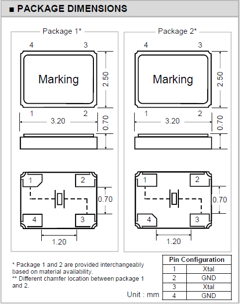 CS32晶振,無源系列3225晶振,移動通信貼片晶振