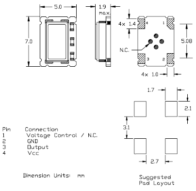 SMD有源晶振,石英晶體振蕩器,I531晶振