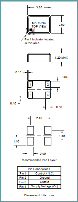石英晶體振蕩器,3225mm貼片晶振,I747晶振
