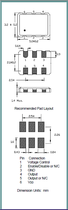 六腳貼片晶振,進(jìn)口晶振,I640晶振